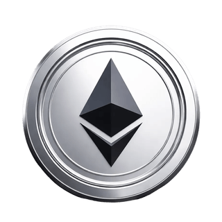 Lebegő grafikus elem Ethereum ETH kriptovaluta érmével