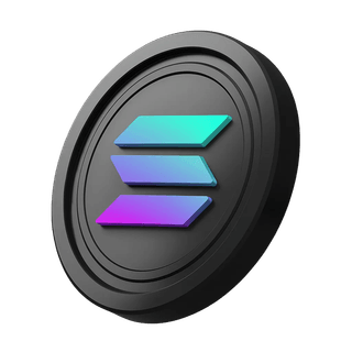 A Solana SOL coin a hero banner terület egyik oldalán helyezkedik el